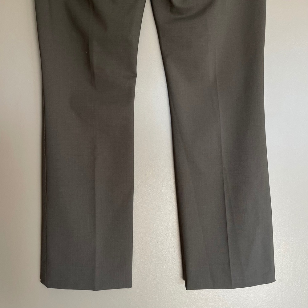 NWT Veronica Beard Arte Pant Loden Green Wool Blend Slim Flare Trousers Size 0 - Picture 8 of 12